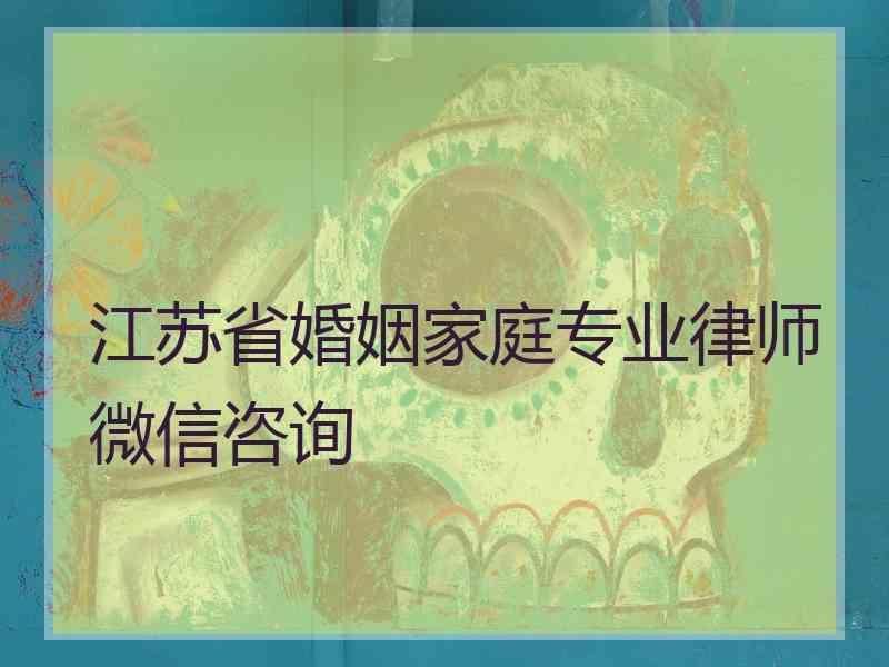 江苏省婚姻家庭专业律师微信咨询