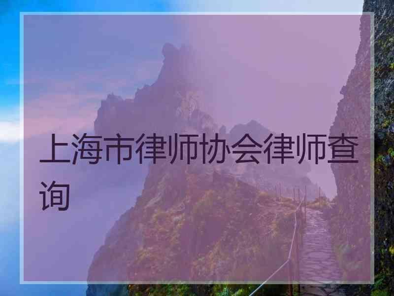 上海市律师协会律师查询