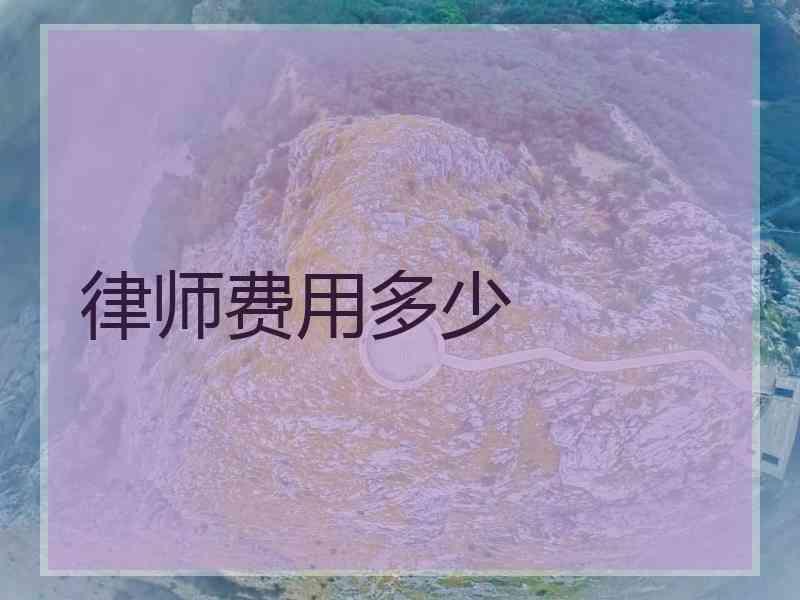 律师费用多少