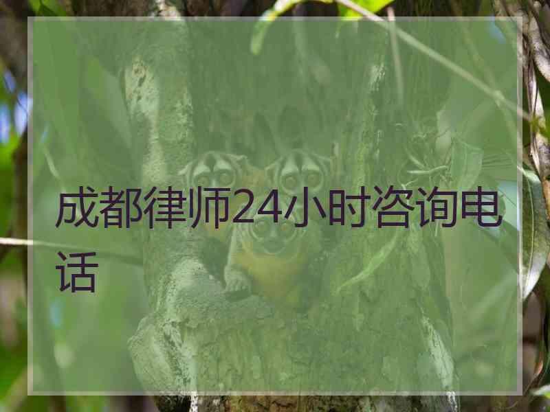 成都律师24小时咨询电话