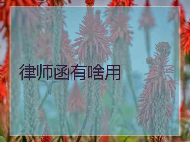 律师函有啥用