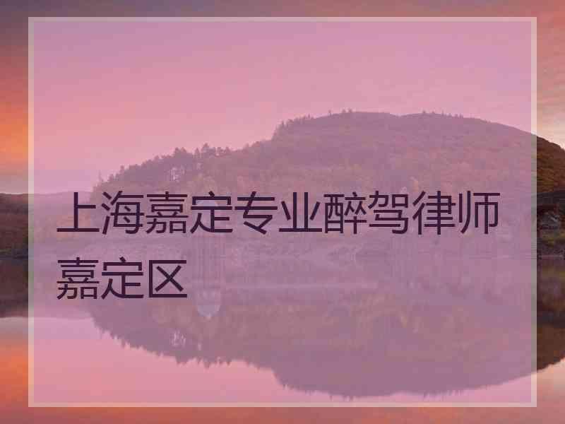 上海嘉定专业醉驾律师嘉定区