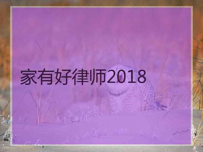 家有好律师2018