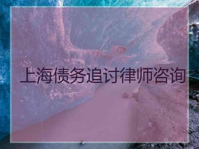 上海债务追讨律师咨询