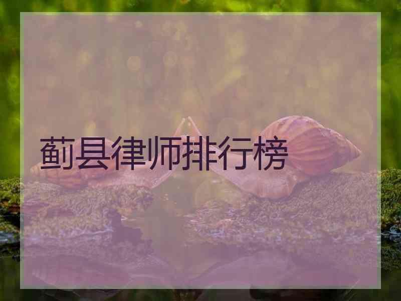 蓟县律师排行榜