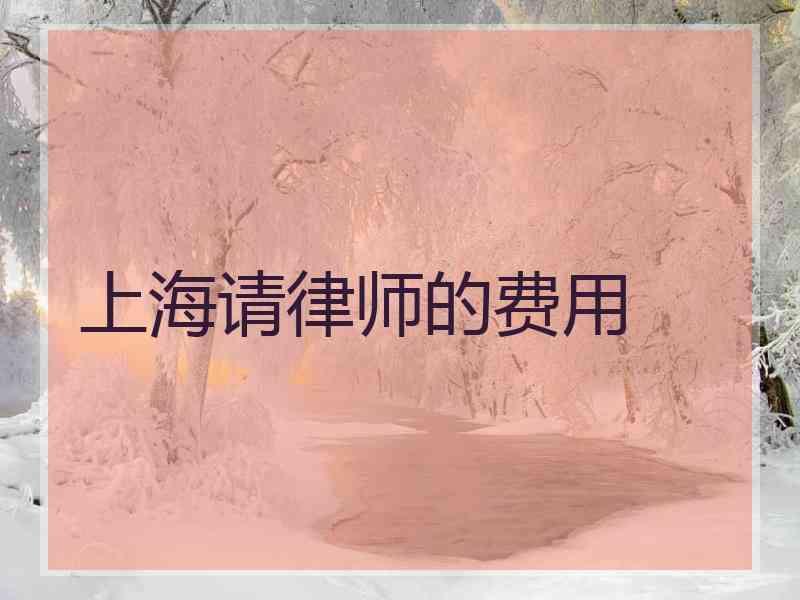 上海请律师的费用