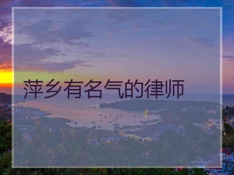 萍乡有名气的律师