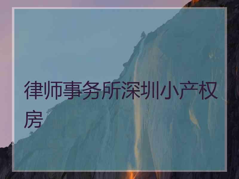 律师事务所深圳小产权房