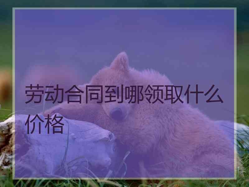 劳动合同到哪领取什么价格