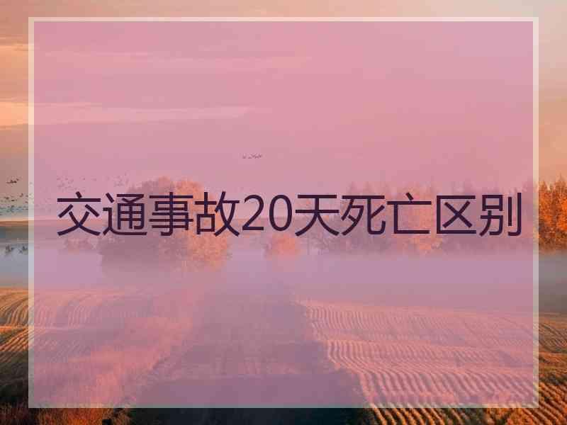 交通事故20天死亡区别