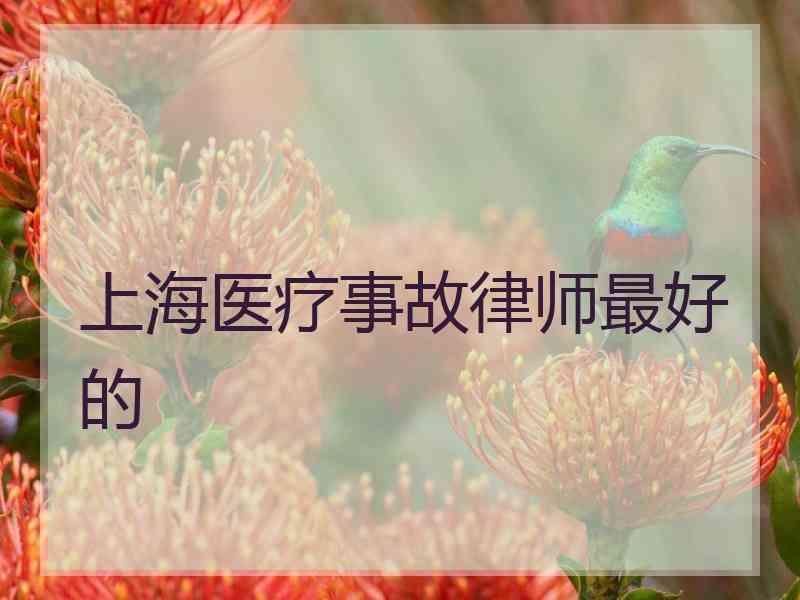 上海医疗事故律师最好的