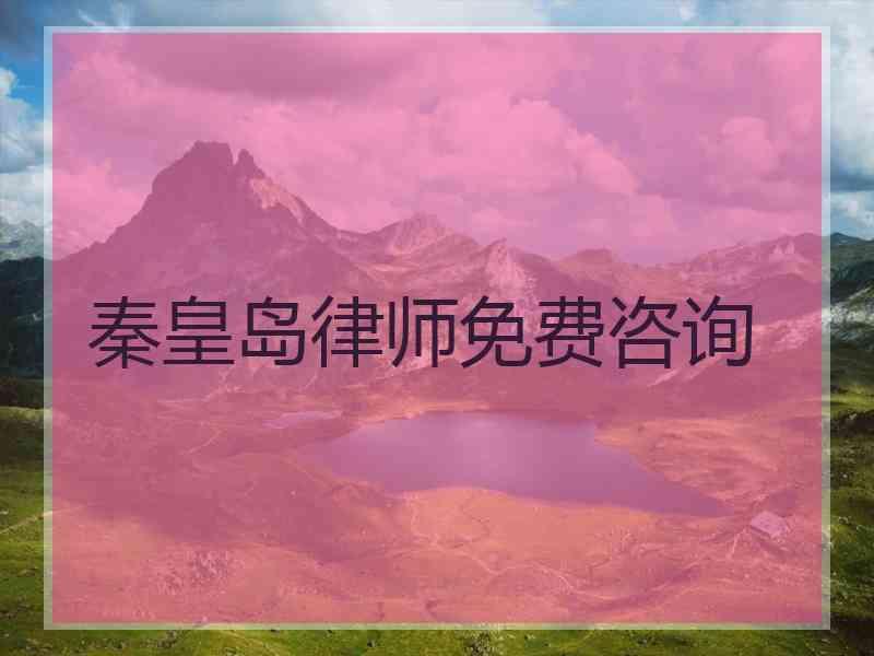 秦皇岛律师免费咨询