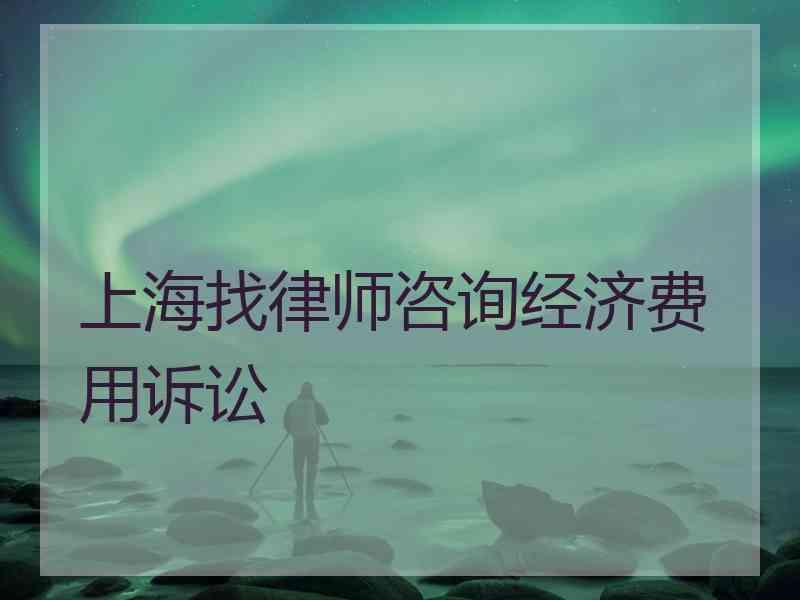 上海找律师咨询经济费用诉讼