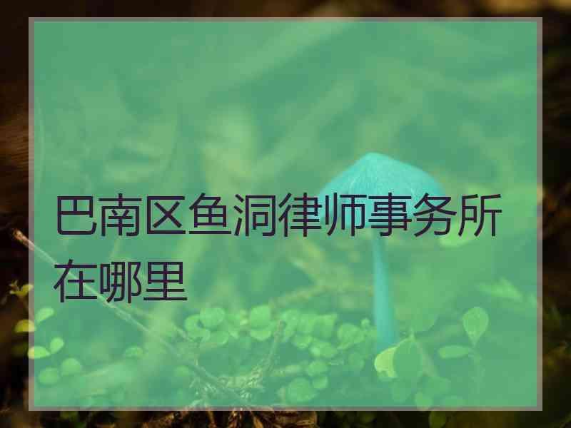 巴南区鱼洞律师事务所在哪里