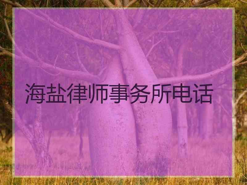 海盐律师事务所电话