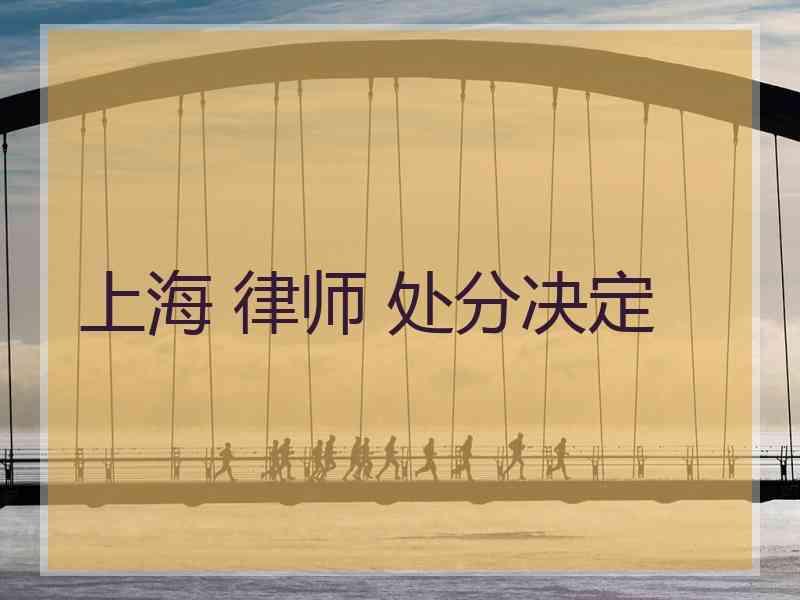 上海+律师+处分决定