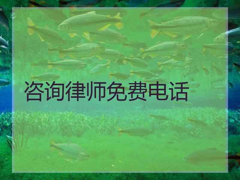 咨询律师免费电话