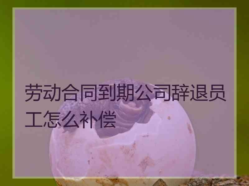 劳动合同到期公司辞退员工怎么补偿