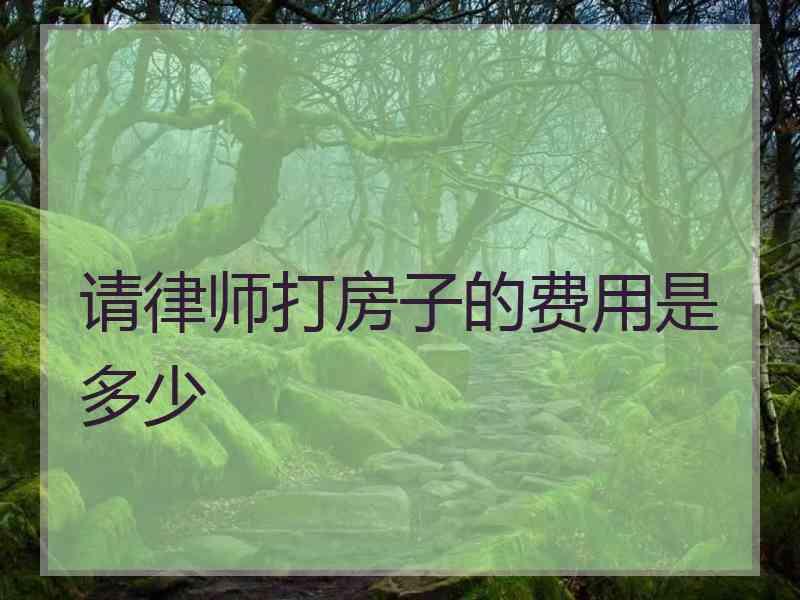 请律师打房子的费用是多少