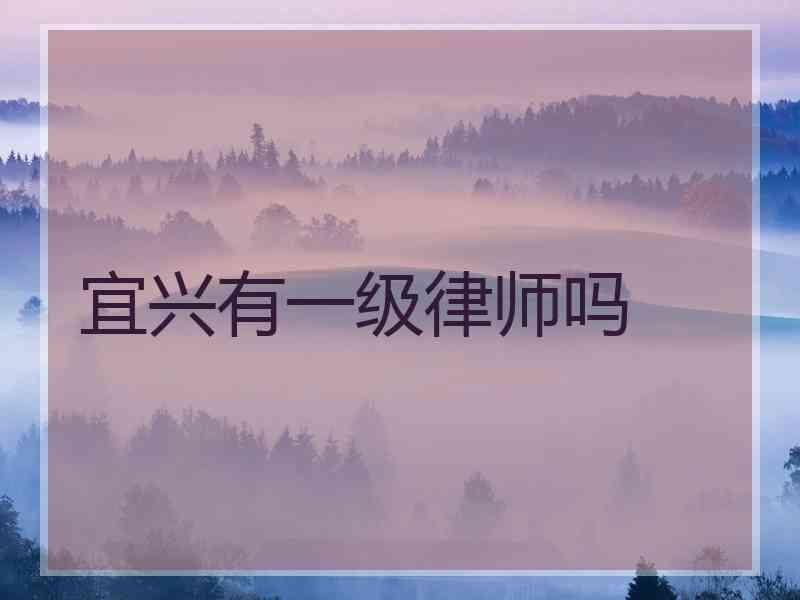 宜兴有一级律师吗