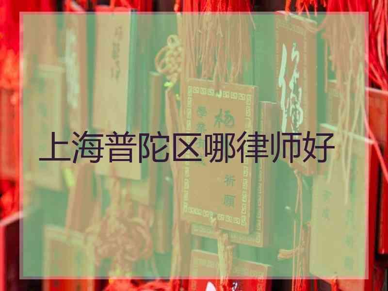 上海普陀区哪律师好