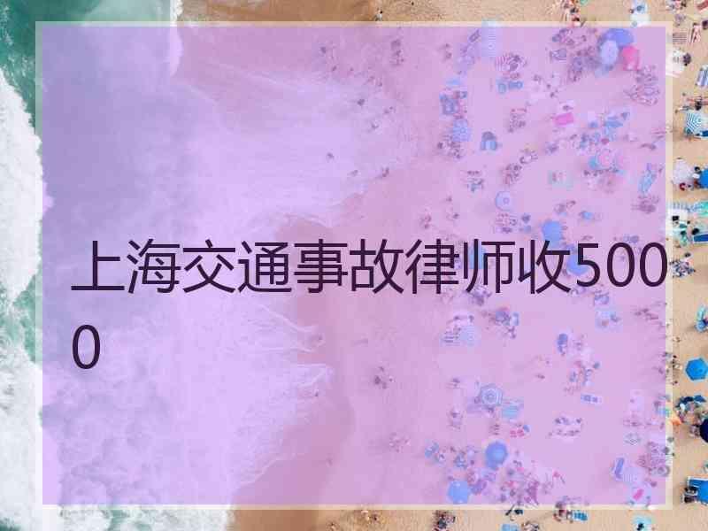 上海交通事故律师收5000