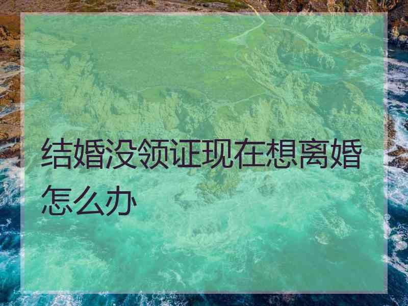 结婚没领证现在想离婚怎么办