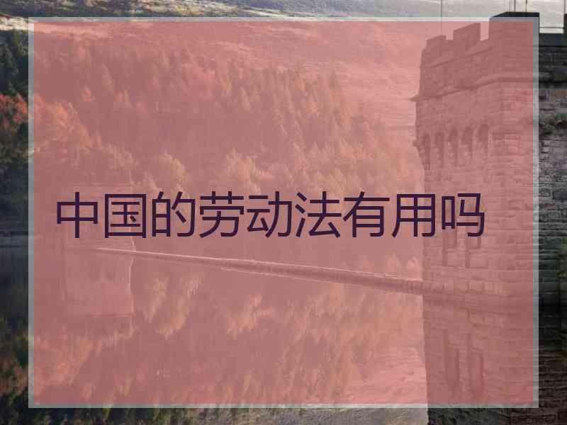 中国的劳动法有用吗