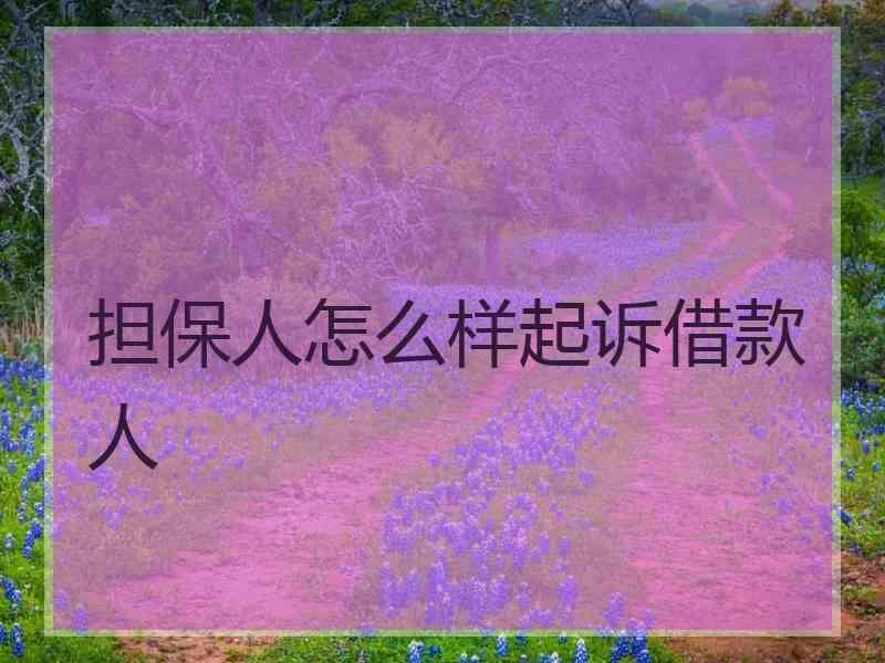 担保人怎么样起诉借款人