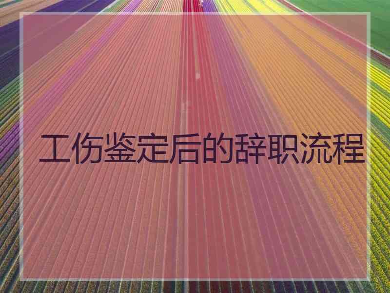 工伤鉴定后的辞职流程