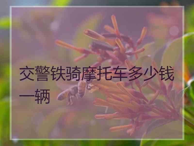 交警铁骑摩托车多少钱一辆