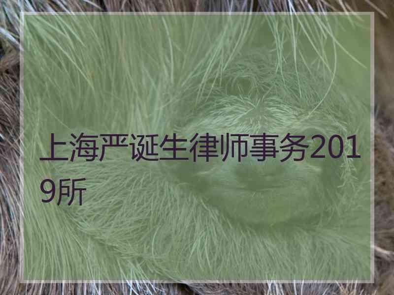 上海严诞生律师事务2019所