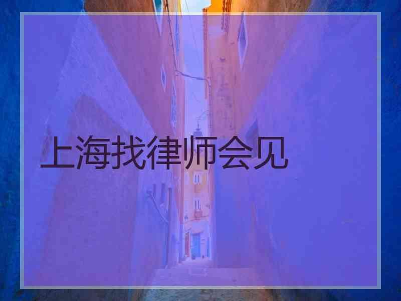 上海找律师会见