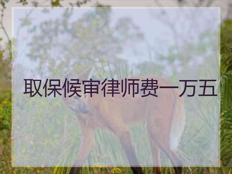 取保候审律师费一万五