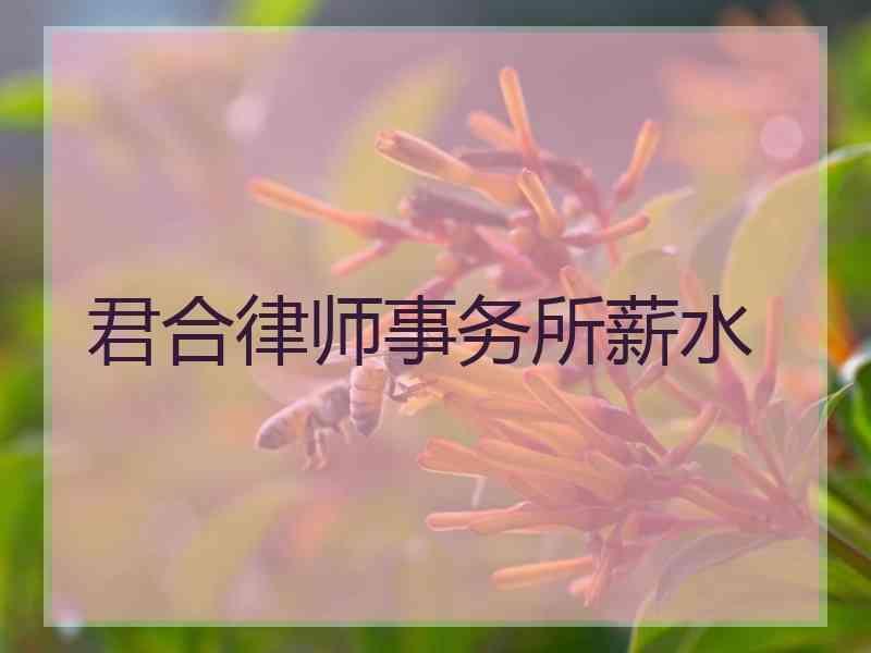 君合律师事务所薪水