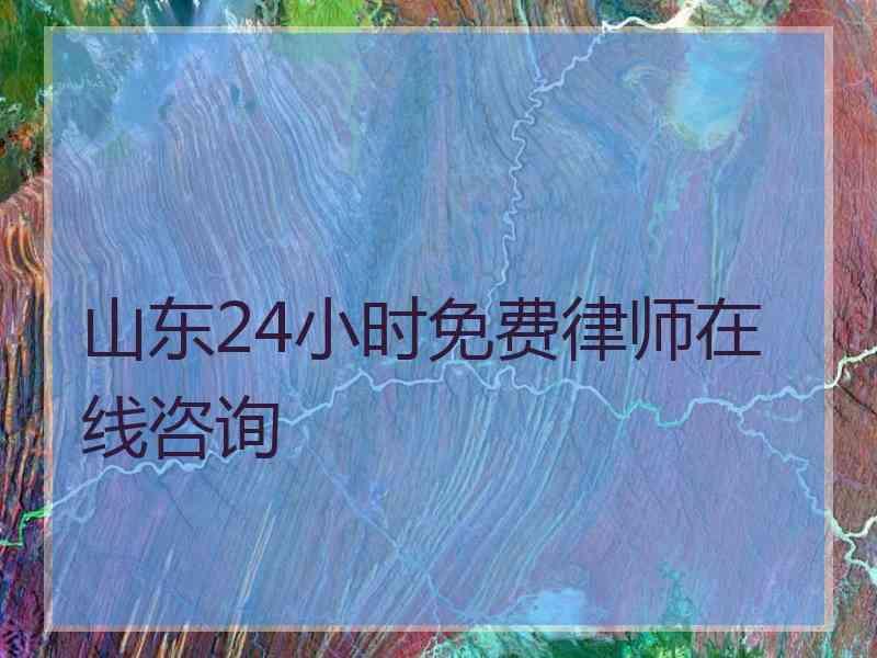 山东24小时免费律师在线咨询