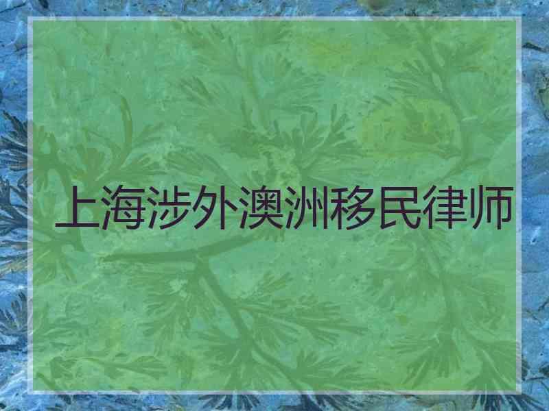 上海涉外澳洲移民律师