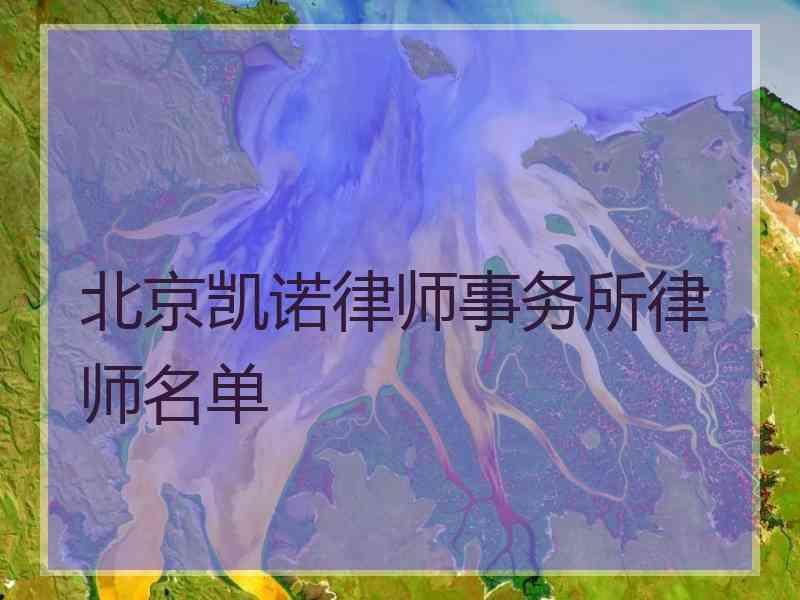 北京凯诺律师事务所律师名单