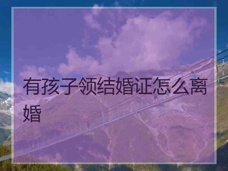 有孩子领结婚证怎么离婚