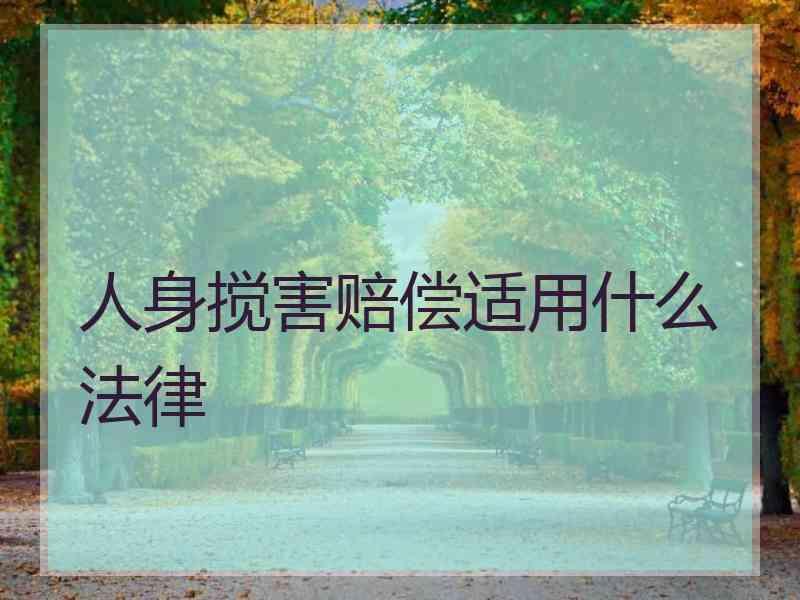 人身搅害赔偿适用什么法律