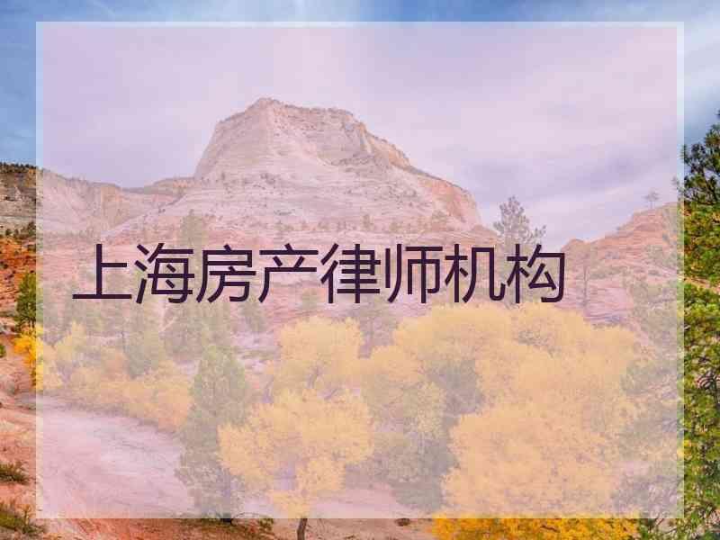 上海房产律师机构