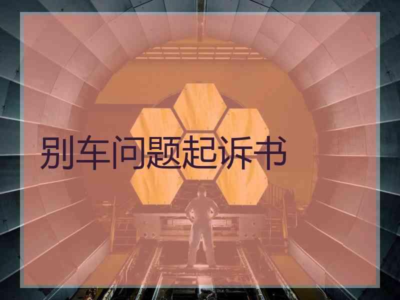别车问题起诉书