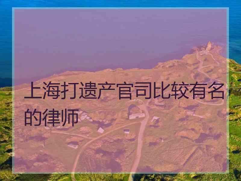 上海打遗产官司比较有名的律师