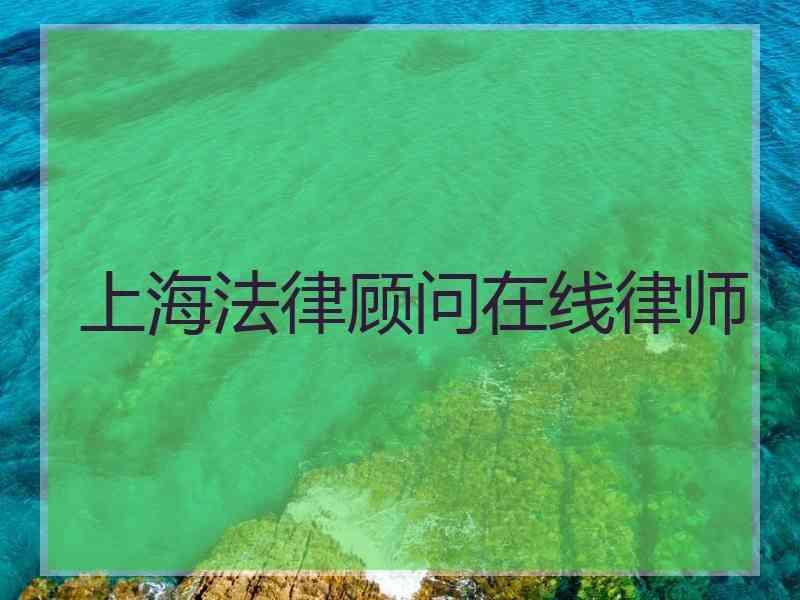上海法律顾问在线律师