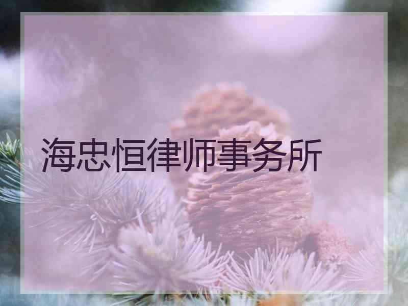 海忠恒律师事务所