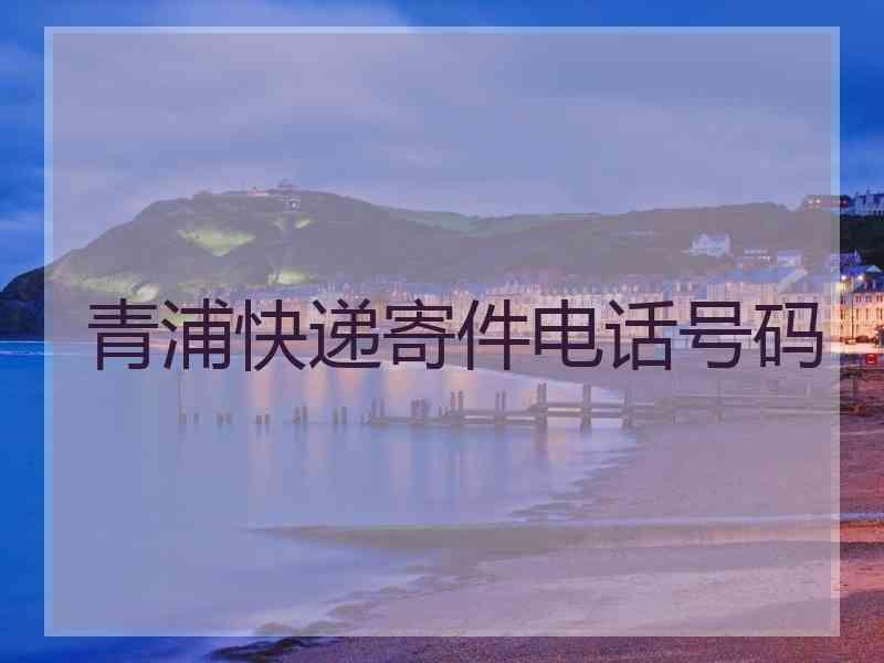 青浦快递寄件电话号码