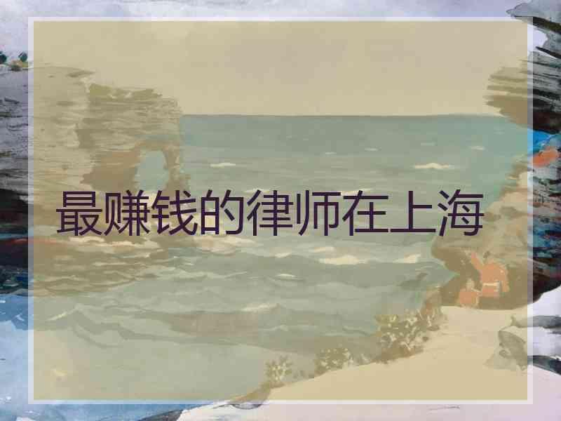 最赚钱的律师在上海