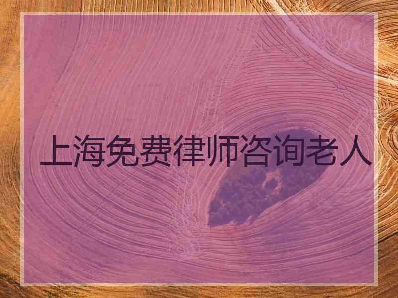 上海免费律师咨询老人