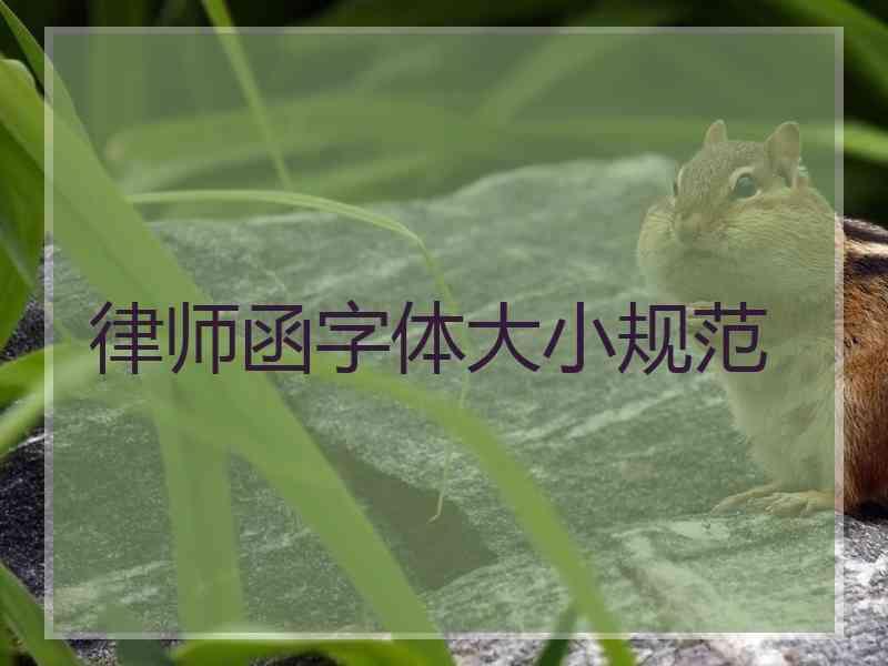 律师函字体大小规范