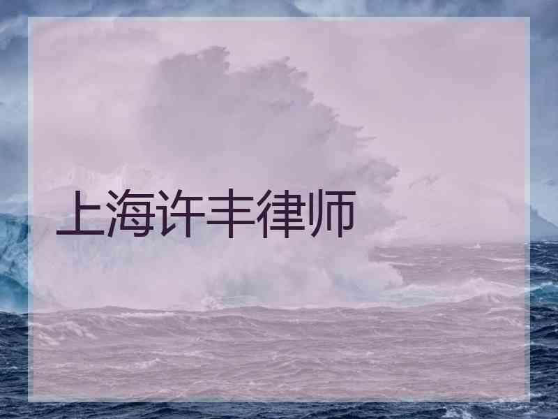 上海许丰律师